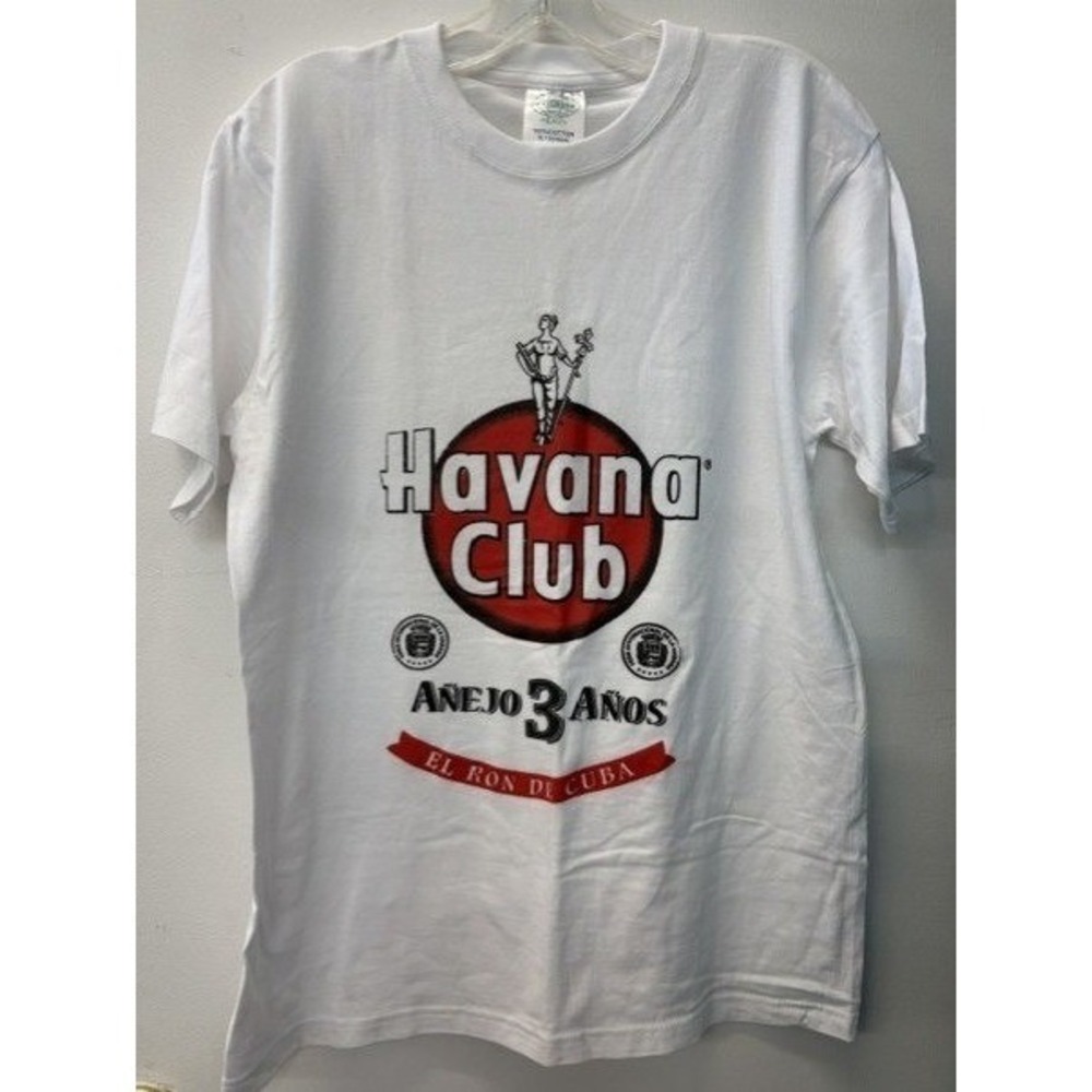 Unicrese Havana Club Anejo 3 Anos El Ron De Cuba White Graphic T-Shirt Small